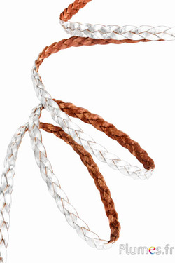 Leren veter - breedte 5 mm - wit